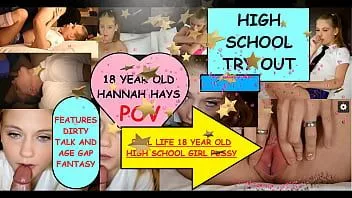 play 现实生活中的 18 岁学生 hannah hays 吮吸肮脏的老男人