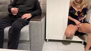 Play Step mom spies on step son watching porn and jerking and fucking him
