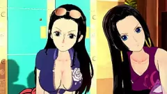play KOIKATSU: Nami, Boa Hancock und Robin in einem heißen Hentai-Dreier mit Cumshot-Gameplay
